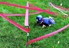 Outdoor Birthday Party Games For 4 Year Olds Super Cool And Easy Obstacle Course As A Party Game Superhero Birthday Party Ninjago Birthday Party Batman Birthday