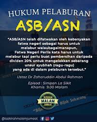 Perbincangan hukum pelaburan asb : Mesti Korang Ada Yang Menyimpan Tazkirah Malam Jumaat Facebook