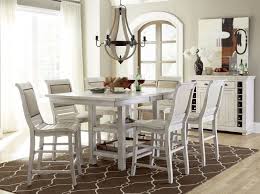 Churchman empire imperial extendable solid wood dining table nothing says traditional elegance like a english tall bar table and chairs. Willow Distressed White Rectangular Extendable Counter Height Dining Room Set From Progressive Furniture Coleman Furniture