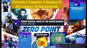 Here's a map and complete list of every character location in fortnite chapter 2, season 5 Fortnite Chapter 2 Season 5 How To Get All 54 Legacy Achievements With Description Youtube