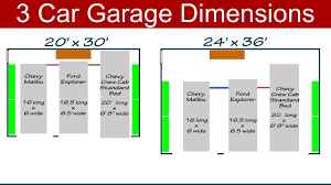 Ideal 3 Car Garage Dimensions Garage Dimensions 3 Car Garage Garage
