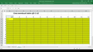 Afif yatid 3.837 views1 year ago. Cara Membuat Jadual Sifir 1 Hingga 12 Menggunakan Ms Excel Youtube