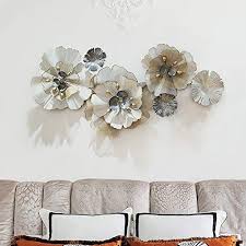Wall Sculptures 3d Metal Flower Sculpture Hanging Wall Decorations Living Room Wall Plaque Decor In 2020 Metal Flower Wall Decor Wall Sculpture Art Hanging Flower Wall