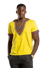 Black And Yellow T Shirt Mens African Dashiki T Shirt For Men Available In 7 Colors Black Navy Blue Maroon Blue Grey White And Ye African Men Fashion African Fashion Men Shirt Style