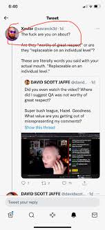 David Jaffe على X: "David, here's the problem tho: I was not saying that to  Kristin. I was saying it to this guy who had been laying the ground work to  be