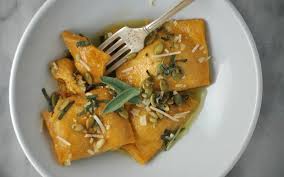 Pumpkin Ravioli In White Wine Butter Sage Sauce Vegan One Green Planet