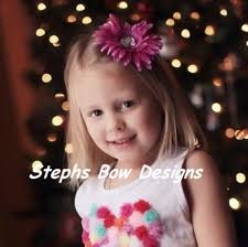 4" Shock Pink Gerber Daisy W/ Bling Flower Crochet Headband Barrette Clip  or Pony-o for Easter so Cute On