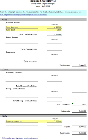 This daily cash sheet template is great for any business venture. Sample Balance Sheet