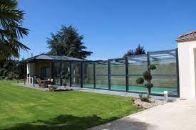 abri de piscine telescopique haut adosse technologie prestige abri piscine veranda piscine piscine