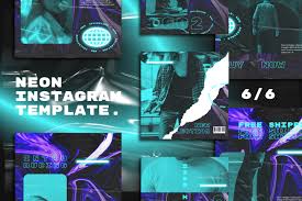 Premiere pro callouts | premiere pro callouts template free. Neon Instagram Post Stories In Social Media Templates On Yellow Images Creative Store