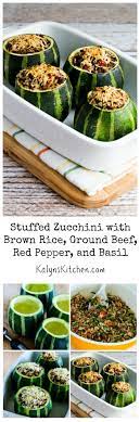 I Love Using These Heirloom 8 Ball Zucchini To Make Stuffed Zucchini With Brown Rice Ground Beef Red Peppe Vegetable Recipes Stuffed Peppers Vegetable Dishes