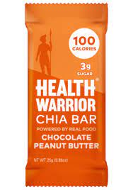 What they lack in size, they make up with delicious taste and healthy results. Health Warrior Chocolate Peanut Butter Chia Bar 0 88 Oz Food 4 Less