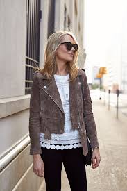 I picked up this blank nyc morning suede moto jacket during the nordstrom anniversary sale and it didn't disappoint. Brown Suede Moto Jacket Fashion Jackson