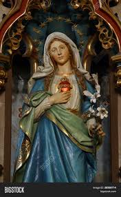 Neposkvrněné srdce panny marie (cs); Immaculate Heart Mary Image Photo Free Trial Bigstock