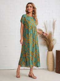 Emery Rose Floral Print Smock Dress Cb Shop Usa