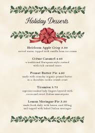 Holiday Specials Table Tent Christmas Menus Christmas Menu Holiday Specials Menu Design