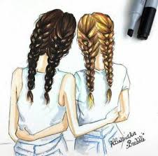 Happy friendship day greeting card. Drawing Of Girls Friends Bff 40 New Ideas Drawings Of Friends Best Friend Drawings Bff Drawings