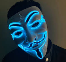 Download this free picture about hacker anonymous mask from pixabay's vast library of public domain images and videos. Blue Anonymous Led Mask Hacker Halloween Costume Fancy Dress Etsy
