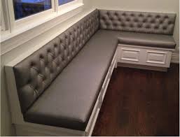 Transitional Diamond Tufted Sewn Custom Kitchen Banquette Booth Seating In Kitchen Banquette Seating In Kitchen Bench Seating Kitchen