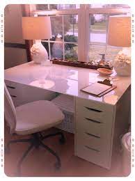 Ikea Alex Drawer Units Paired With An Ikea Glass Kitchen Table Top To Create A Desk Home Home Decor Remodel Bedroom