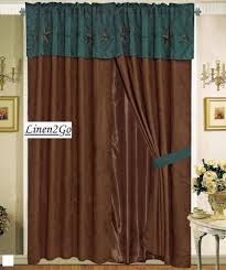 Maybe you would like to learn more about one of these? Western Embroidery Star Suede Curtain Set With Lining Brown Turquo Sparkle Surplus