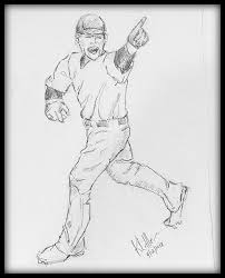 Baseball player homerun slide drawing. Karen Little S Sketches Of Baseball Batters Littleviews Crafts