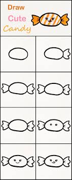 Learn How To Draw A Cute Candy Step By Step Very Simple Tutorial Candy Drawings Kawaii Tutorial Easy Drawings For Kids Cute Easy Drawings Easy Drawings The drawing book for kids: learn how to draw a cute candy step by