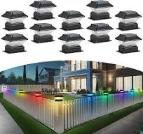 MOON-DE-AGE 10 Pack Colorful Outdoor Solar Post Lights – 5 ...
