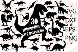 Free Dinosaurs Silhouettes Svg Dinosaurs Clipart Dinosaur Vector Crafter File