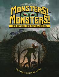 Młody człowiek uczy się, jak przetrwać apokalipsę potworów z pomocą doświadczonego łowcy. Monsters Monsters 2nd Edition Trollhalla Press Drivethrurpg Com