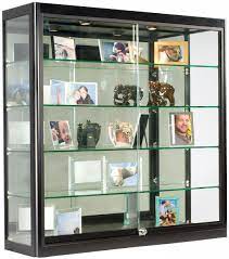 Maybe you would like to learn more about one of these? Glass Display Case That Is Wall Mounted Illuminated Has Locking Sliding Glass Doors And Ships Fully Assembled Amazon In Home Kitchen