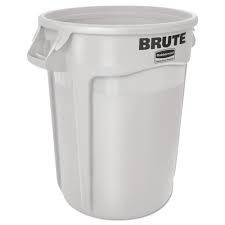 Rubbermaid Commercial Products Brute 10 Gal White Round Trash Can Rcp2610whi 32 Gallon Trash Can Garbage Can Canning