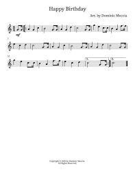 Primary song lead sheets piano guitar by amanda christensen. Happy Birthday C Instruments Treble Clef Sheet Music Pdf Download Sheetmusicdbs Com
