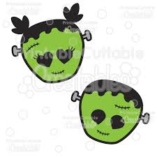 Learn how to make cute halloween garland with this step by step tutorial, complete with free svg and pdf files. Cute Frankenstein Halloween Svg Cut Files Clipart