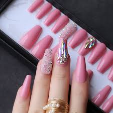 Transforma una uña con un poco mas de brillo brillo degradado con estilo ombré y veras que agrega un toque único al. Unas Postizas De Adorno De Cristal Para Ataud Rosa Unas Acrilicas Para Ballet Caviar Unas De Diseno Logotipo Personalizado Con Pegatina De Pestana Adhesiva Unas Postizas Aliexpress