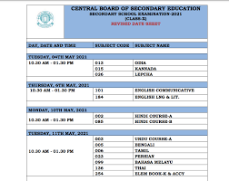 Maharashtra board 10th time table provides the schedule of class 10 exam including date, time. Cbse 10th Class New Date Sheet 2021 Cbse Nic In 10 Board Revised Exam Dates Time Table