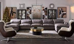 Dark leather living room sets in shades of black, brown and burgundy evoke elegance in traditional. The Happy Collection Value City Furniture City Furniture Living Room Seating