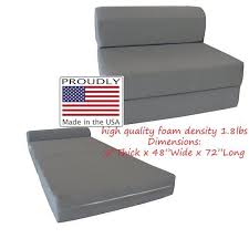 9 D D Futon Furniture Gray Sleeper Chair Folding Foam Bed