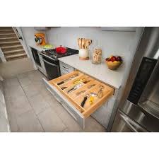 Rev A Shelf 4wut 3sh 24 Inch Shallow Wood Kitchen Drawer Utility Tray Insert Rev A Shelf Kitchen Drawer Organization Wood Utensils