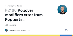 Popover modifiers error from PopperJs validateModifiers · Issue ...