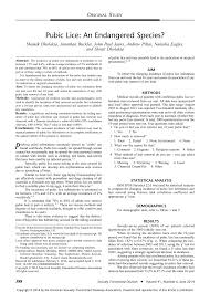 How to check for lice. Pdf Pubic Lice An Endangered Species