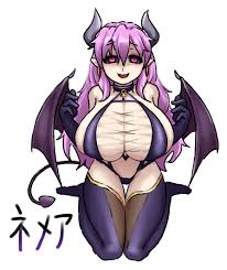 nemea (succubus prison), succubus prison, 1girl, breasts, demon girl, demon  wings, huge breasts, pink eyes, pink hair, shibataro, wings - Image View -  | Gelbooru - Free Anime and Hentai Gallery