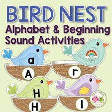 Match The Birds With Their Nests Birds Alphabet And Beginning Sound Matching Activities Spring Literacy Spring Literacy Preschool Activities Preschool