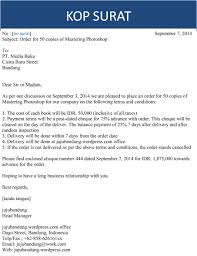 Berikut ini adalah contoh surat pesanan dalam bahasa inggris, semoga bermanfaat yah untuk sahabat kbi! Contoh Surat Order Letter Dalam Bahasa Inggris