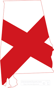 Audemus jura nostra defendere (we dare defend our rights) nicknames: Alabama State Clipart Alabama State Map With Flag Over Clipart Image 6191 Classroom Clipart