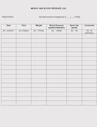 Free Blood Pressure Log Templates And Tracker Sheets