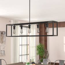 Williston Forge Raeann 5 Light Kitchen Island Linear Pendant Reviews Wayfair