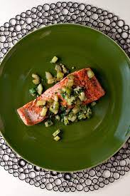 Spicy Slow Roasted Salmon With Cucumbers And Feta Recipe Recipe Cooking Salmon Recipes Salmon Recipes
