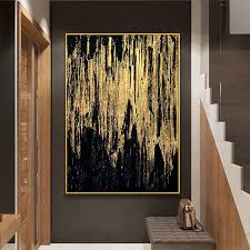 (although a tinted primer is a great idea when you're going from white to black!) Fashion 100 Handmade Abstract Luxury Golden Black Oil Painting For Living Room Modern Painting Wall Decor Picture Art Gift Nordic Wall Decor