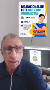 Confirma o chamado do presidente do Sindicato dos Jornalistas do Mato  Grosso do Sul, Walter Gonçalves, para o nosso Dia Nacional de Luta! , Vista  azul, poste sua foto e marque a @fenajoficial com as ...